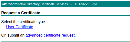 Request a Certificate